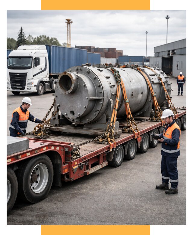Перевозка тяжеловесных грузов под ключ от 155325 р. | СетСервис-Мхч